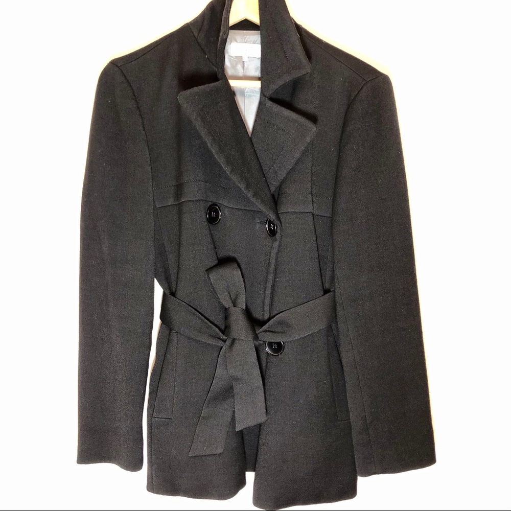 Pablo Gerard Deral black wool peacoat